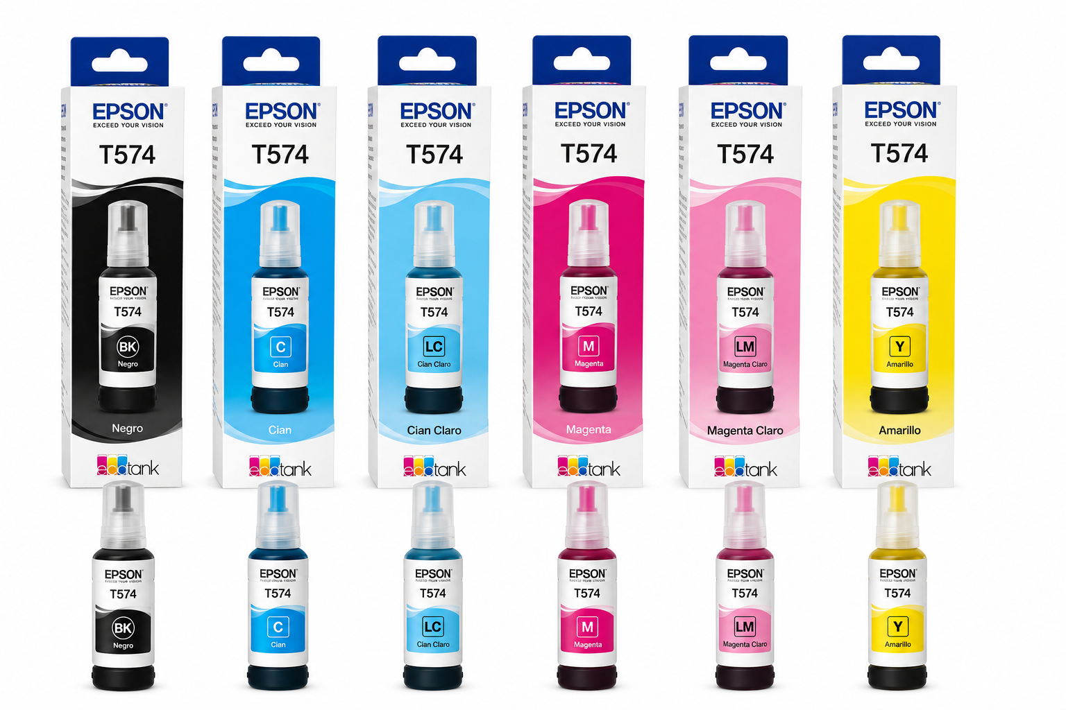 Botellas de Tinta Epson T574 Original EcoTank 70 ml
