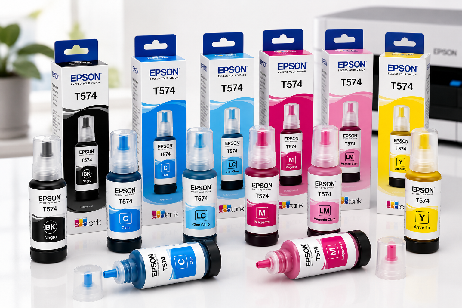 Botellas de Tinta Epson T574 Original EcoTank 70 ml - Image 3